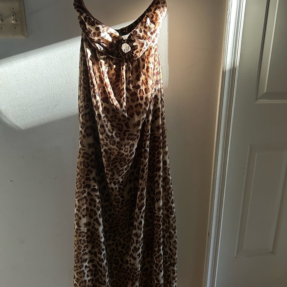 Vintage Y2K strapless cheetah maxi